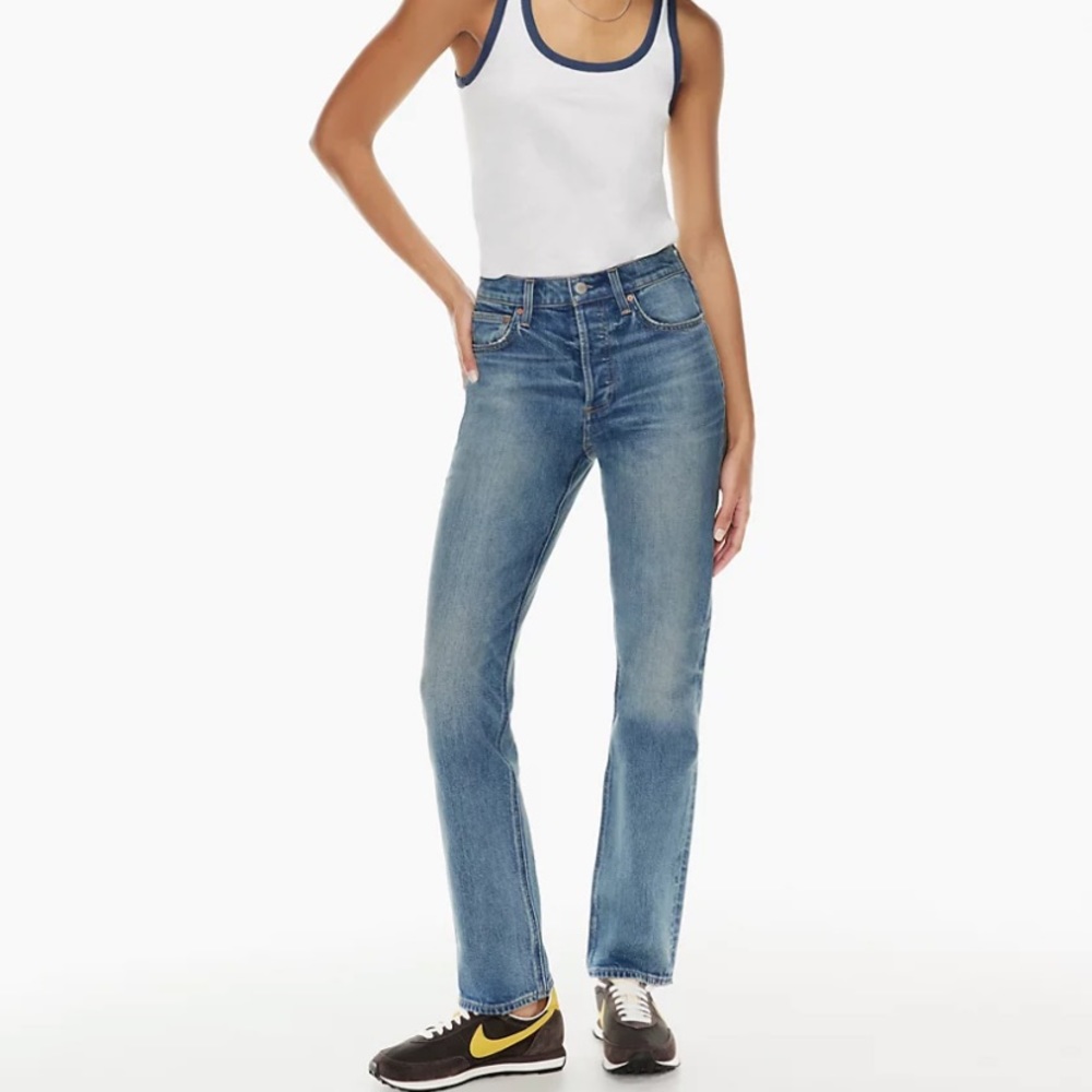 Aritzia Denim Forum The Arlo High Rise Straight